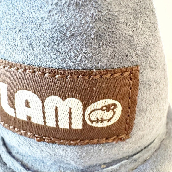 Lamo Blue Suede Sweater Cuff Shearling Boots Women’s Size 12 Warm Winter READ - Picture 4 of 11